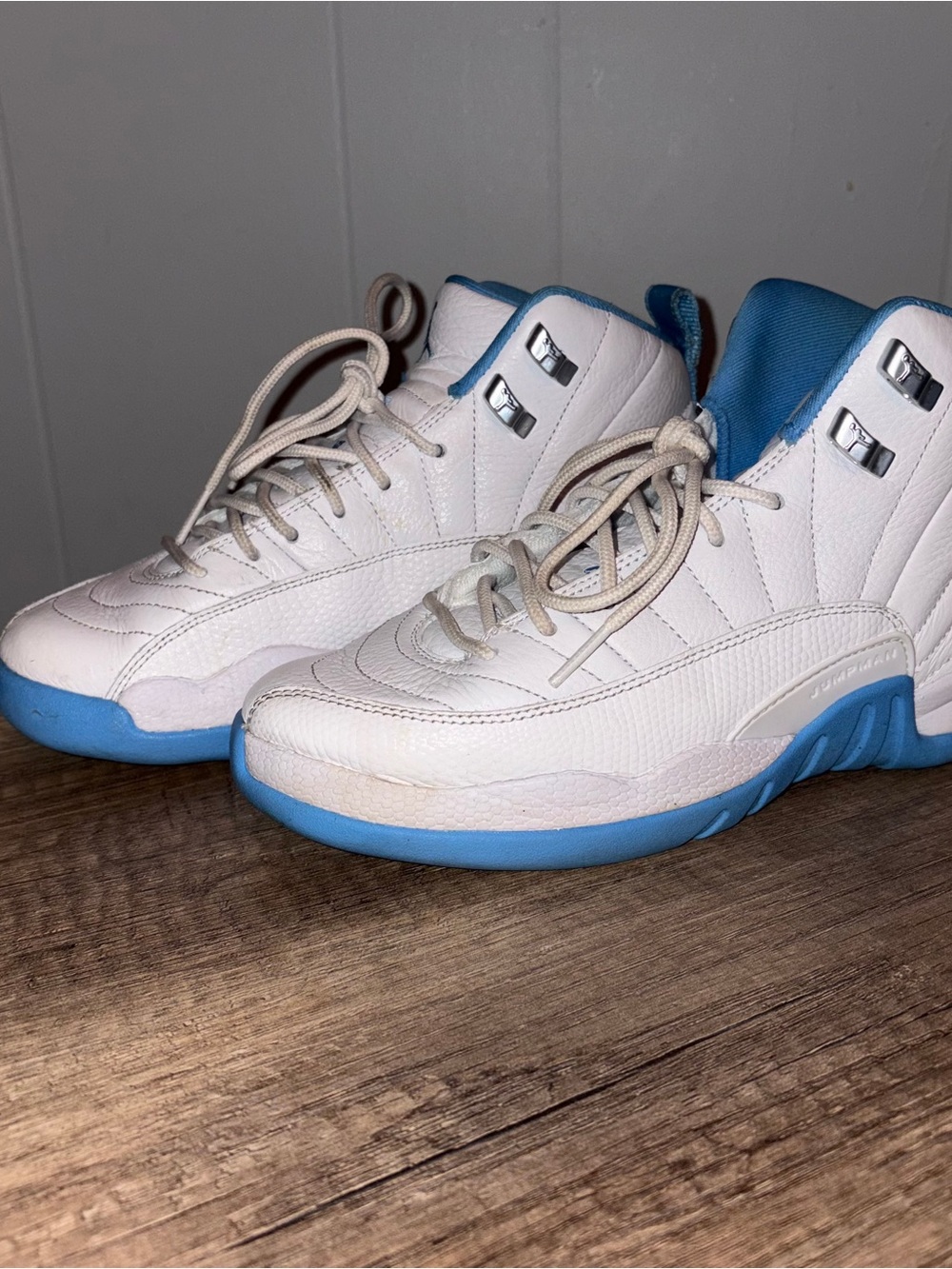 Nike Air Jordan 12 GS Retro Melo UNC University Blue 153265-112 Size 6Y
